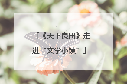 《天下良田》走进“文学小镇”