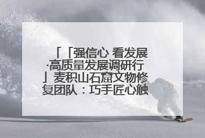 「强信心 看发展·高质量发展调研行」麦积山石窟文物修复团队：巧手匠心触摸“光阴的故事”