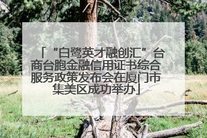 “白鹭英才融创汇”台商台胞金融信用证书综合服务政策发布会在厦门市集美区成功举办