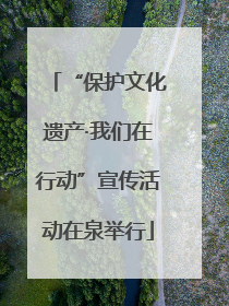 “保护文化遗产·我们在行动”宣传活动在泉举行