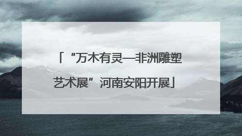 “万木有灵—非洲雕塑艺术展”河南安阳开展