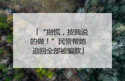 “别慌，按我说的做！”民警帮她追回全部被骗款