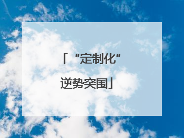 “定制化” 逆势突围