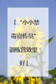 “小小禁毒宣传员”训练营效果好