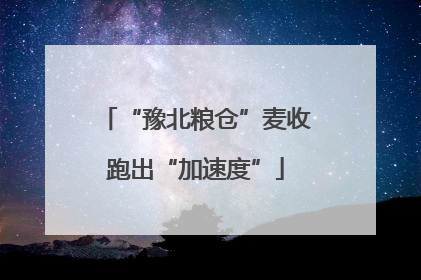 “豫北粮仓”麦收跑出“加速度”