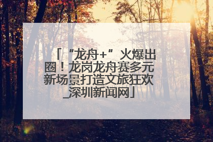 “龙舟+”火爆出圈！龙岗龙舟赛多元新场景打造文旅狂欢_深圳新闻网