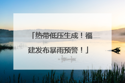 热带低压生成！福建发布暴雨预警！