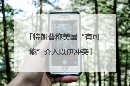 特朗普称美国“有可能”介入以伊冲突