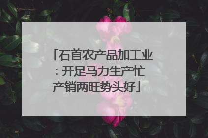 石首农产品加工业：开足马力生产忙 产销两旺势头好