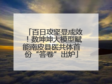 百日攻坚显成效！数坤坤大模型赋能南皮县医共体首份“答卷”出炉