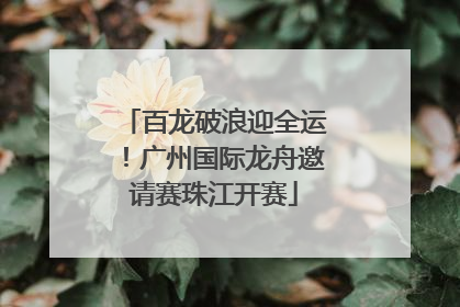 百龙破浪迎全运！广州国际龙舟邀请赛珠江开赛