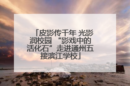 皮影传千年 光影润校园 “影戏中的活化石”走进通州五接滨江学校