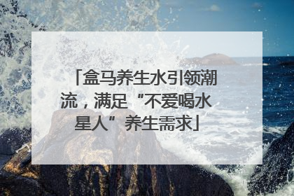 盒马养生水引领潮流，满足“不爱喝水星人”养生需求