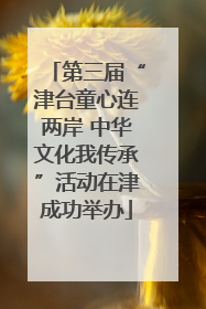 第三届“津台童心连两岸 中华文化我传承”活动在津成功举办