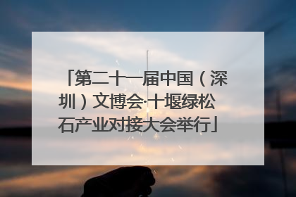 第二十一届中国（深圳）文博会·十堰绿松石产业对接大会举行