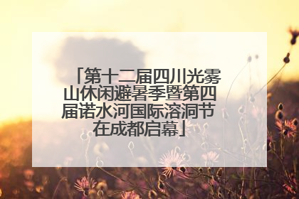 第十二届四川光雾山休闲避暑季暨第四届诺水河国际溶洞节在成都启幕