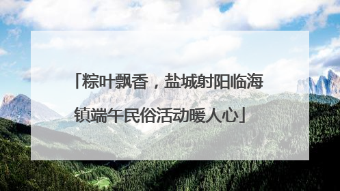 粽叶飘香，盐城射阳临海镇端午民俗活动暖人心