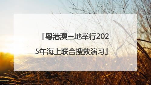 粤港澳三地举行2025年海上联合搜救演习