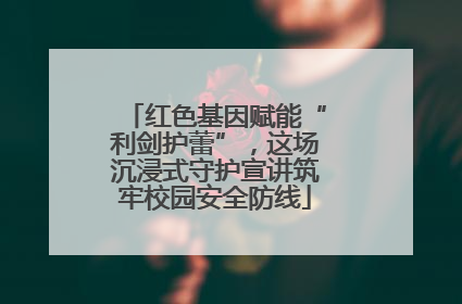 红色基因赋能“利剑护蕾”，这场沉浸式守护宣讲筑牢校园安全防线