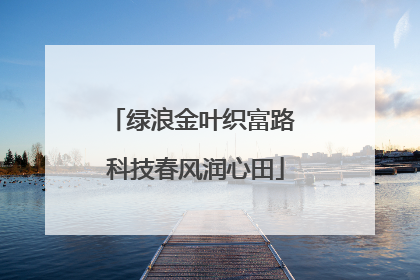 绿浪金叶织富路 科技春风润心田
