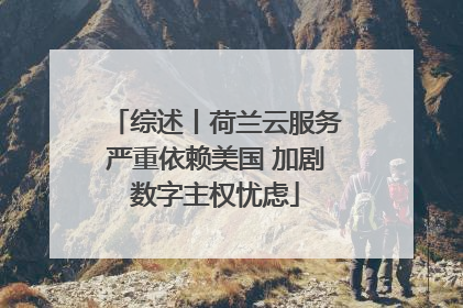 综述丨荷兰云服务严重依赖美国 加剧数字主权忧虑