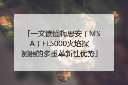 一文读懂梅思安（MSA）FL5000火焰探测器的多重革新性优势