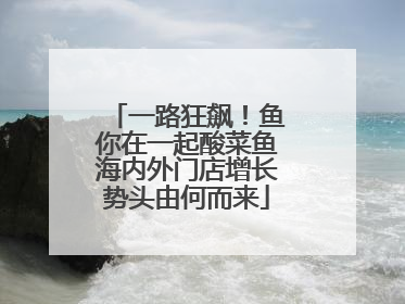 一路狂飙！鱼你在一起酸菜鱼海内外门店增长势头由何而来