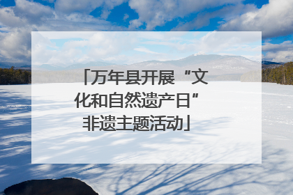 万年县开展“文化和自然遗产日”非遗主题活动
