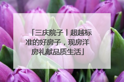 三庆院子丨超越标准的好房子，现房洋房礼献品质生活