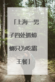 上海一男子四处抓蟑螂只为吃霸王餐
