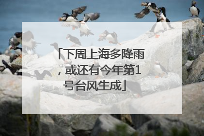 下周上海多降雨，或还有今年第1号台风生成