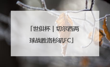 世俱杯｜切尔西两球战胜洛杉矶FC