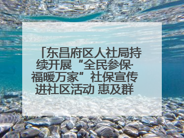 东昌府区人社局持续开展“全民参保·福暖万家”社保宣传进社区活动 惠及群众万余人