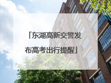 东湖高新交警发布高考出行提醒