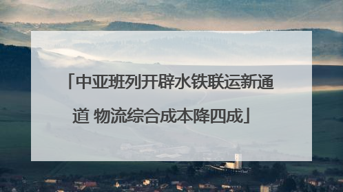 中亚班列开辟水铁联运新通道 物流综合成本降四成