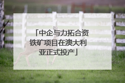 中企与力拓合资铁矿项目在澳大利亚正式投产