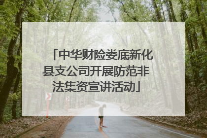 中华财险娄底新化县支公司开展防范非法集资宣讲活动