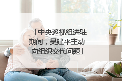 中央巡视组进驻期间，吴建平主动向组织交代问题