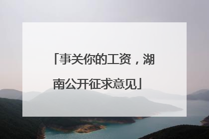 事关你的工资，湖南公开征求意见
