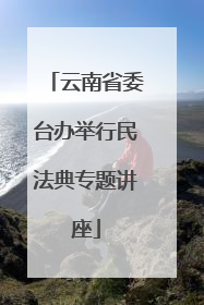 云南省委台办举行民法典专题讲座
