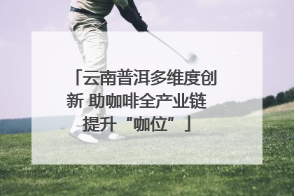 云南普洱多维度创新 助咖啡全产业链提升“咖位”