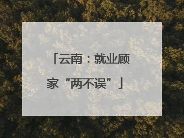 云南：就业顾家“两不误”