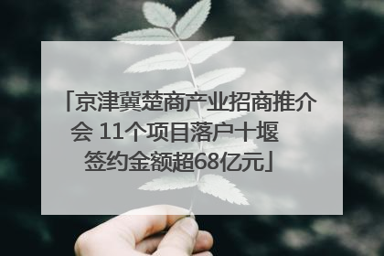 京津冀楚商产业招商推介会 11个项目落户十堰 签约金额超68亿元