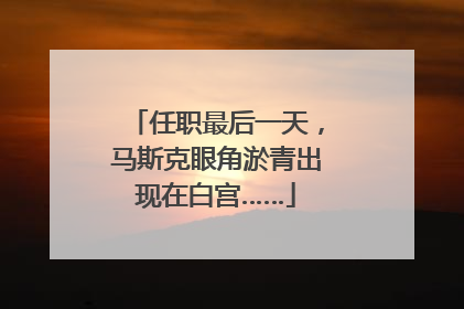 任职最后一天，马斯克眼角淤青出现在白宫……
