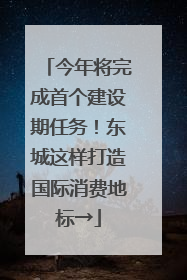 今年将完成首个建设期任务！东城这样打造国际消费地标→