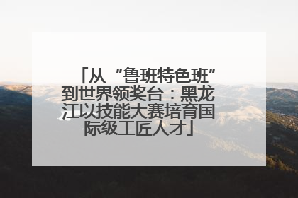 从“鲁班特色班”到世界领奖台：黑龙江以技能大赛培育国际级工匠人才