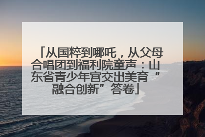 从国粹到哪吒，从父母合唱团到福利院童声：山东省青少年宫交出美育“融合创新”答卷