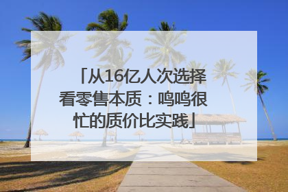 从16亿人次选择看零售本质：鸣鸣很忙的质价比实践