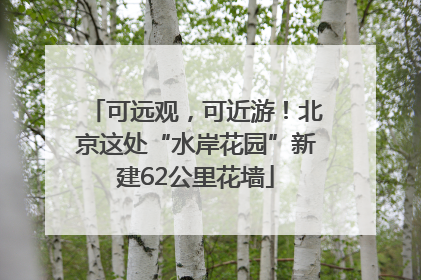可远观，可近游！北京这处“水岸花园”新建62公里花墙
