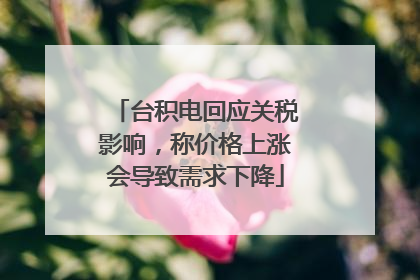 台积电回应关税影响，称价格上涨会导致需求下降